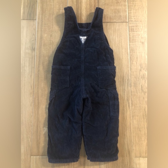 Boys OshKosh Navy Blue Corduroy Vestbak Overalls - Size 24 months - Picture 2 of 3